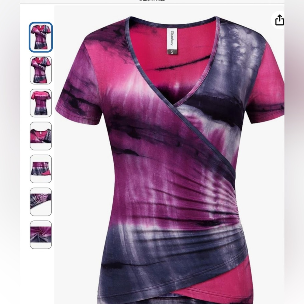 Purple Tye- Dyed top Sz L
